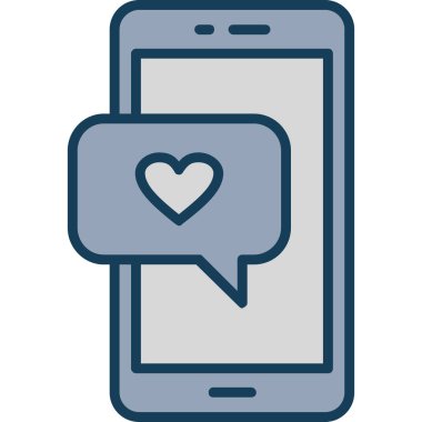 Akıllı telefon simgesi. Basit resimleme