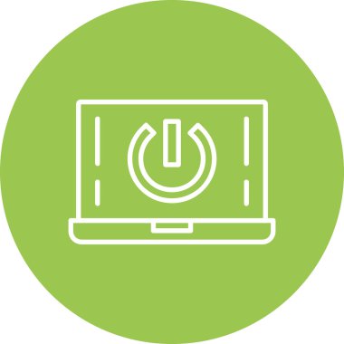 Bilgisayar monitör simgesini, basit vektör çizim