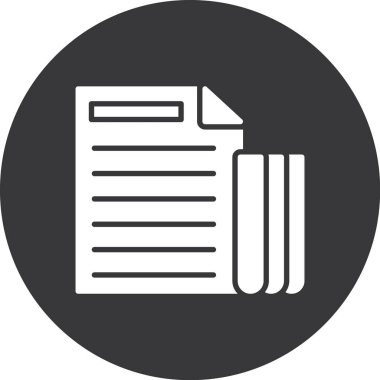 Kağıt simgesinin vektör illüstrasyonu