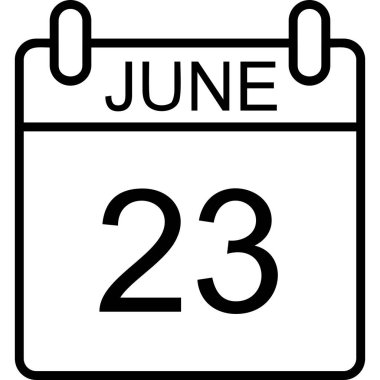 25 Haziran tarih çizelgesi simgesi