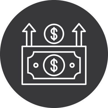 Para simgesinin vektör illüstrasyonu