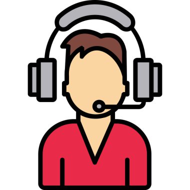 Kulaklık. Web simgesi basit illüstrasyon