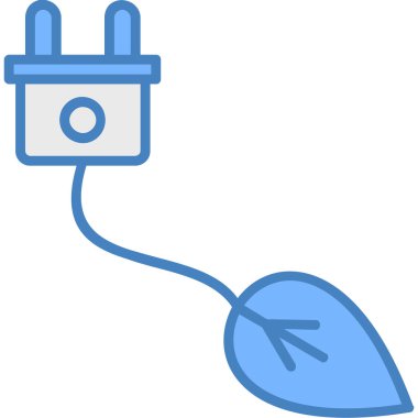 Güç soketi simgesi. Web için elektrik soket vektör simgelerinin özet çizimi