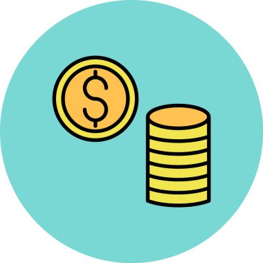 Dolar. Web simgesi basit tasarım