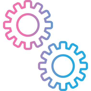 Dişliler. Web simgesi basit illüstrasyon