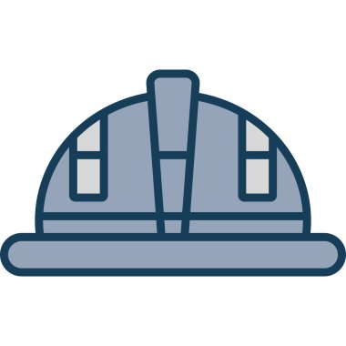 Kask Vektör İllüstrasyonu, Basit Simge