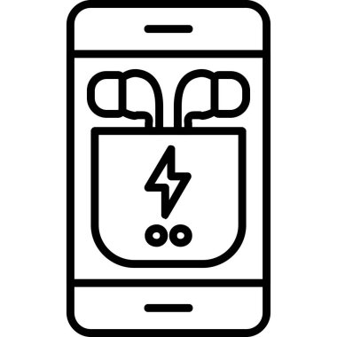 pil ikonu vektör çizimi, satır işareti