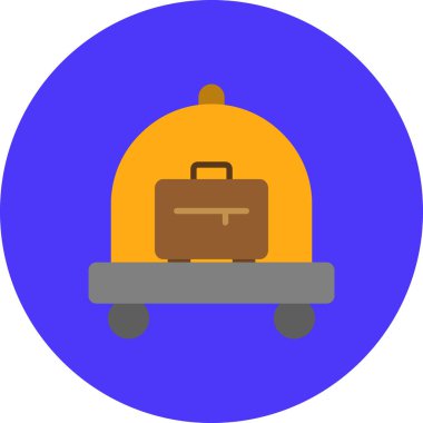 çanta bagaj web simgesi basit vektör