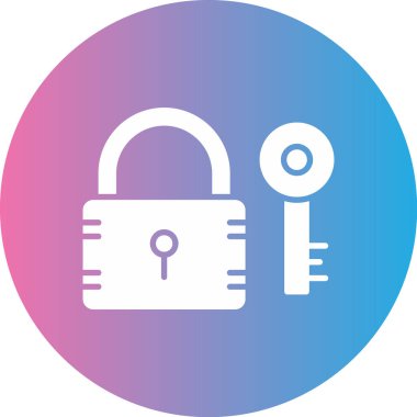 Kilit. Web simgesi basit illüstrasyon