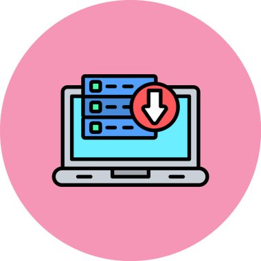 Düz simge, vektör illüstrasyonu indir