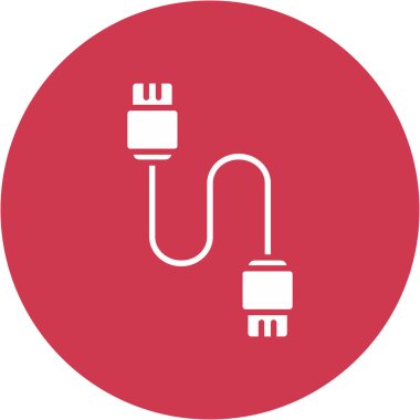 Kablo simgesi, vektör illüstrasyonu