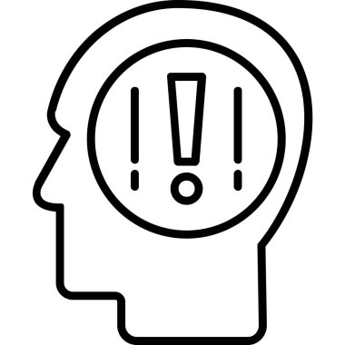 Beyin. Web simgesi basit illüstrasyon