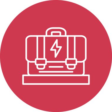 Seyahat çantası simgesinin vektör illüstrasyonu