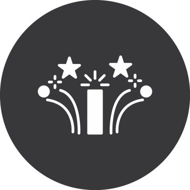 Havai fişek simgesi vektör çizimi