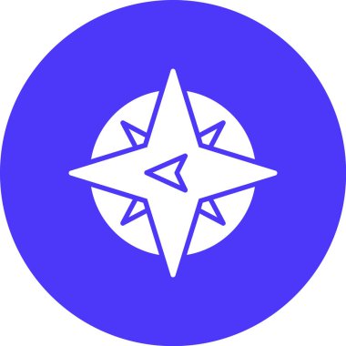 Pusula. Web simgesi basit illüstrasyon