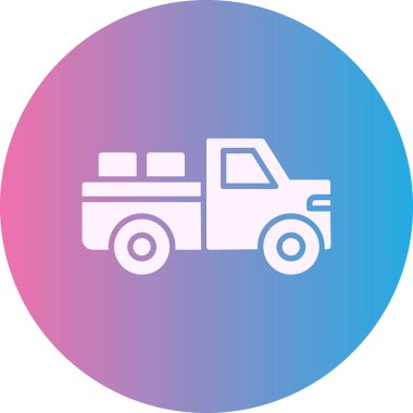 Kamyon simgesinin vektör illüstrasyonu