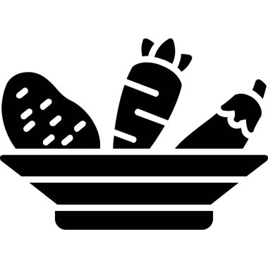 Yemek. Web simgesi basit illüstrasyon