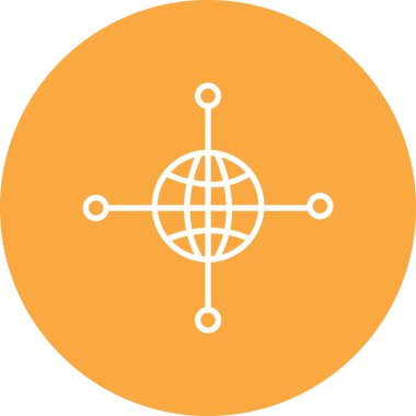 Dünya ikonu. vektör illüstrasyonu