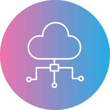 Bulut simgesinin vektör illüstrasyonu