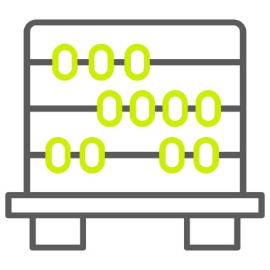 Abaküs simgesi. Web için hesap makinesi vektör simgelerinin özet çizimi