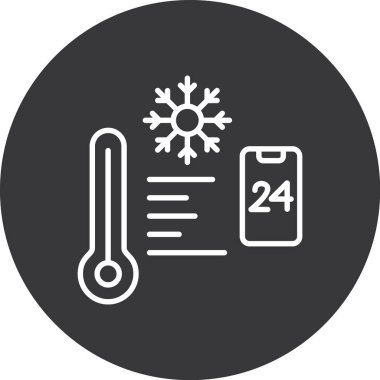 Moda tasarımı izole edilmiş arkaplanda termometre simgesi