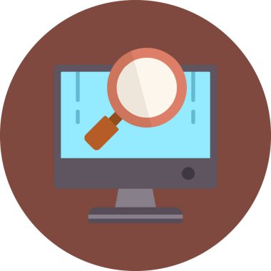 Büyüteç ile bilgisayar monitörü