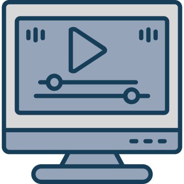 video oynatıcı simgesi basit tasarım