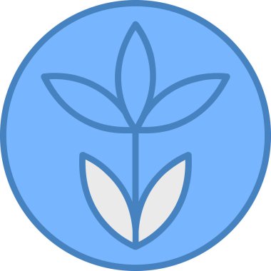 Bitki. Web simgesi basit illüstrasyon