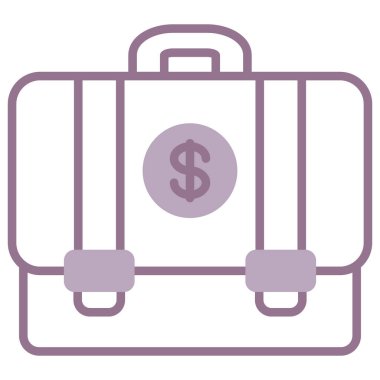 Dolar banknotları simgesi olan bavul