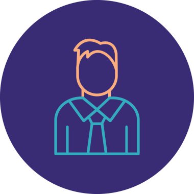 İş adamı. Web simgesi basit illüstrasyon