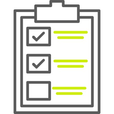 Kontrol listesi. Web simgesi basit illüstrasyon