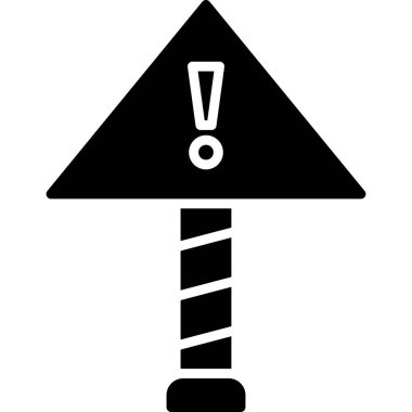 Yol işareti web simgesi basit vektör illüstrasyonu