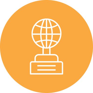 Dünya küresel ikon vektör illüstrasyonuName