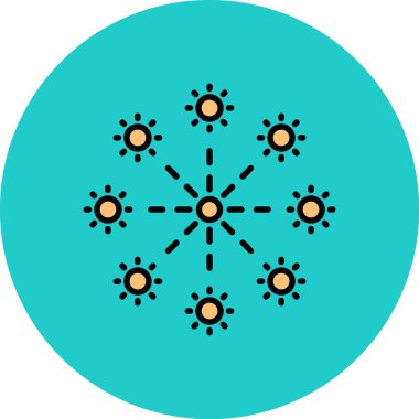 Kar Tanesi ikonu. vektör illüstrasyonu