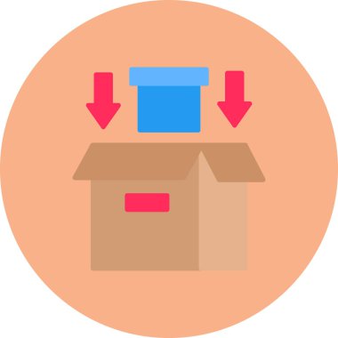 kutu teslim lojistik simgesi - taslak biçimi