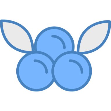 Kiraz. Web simgesi basit illüstrasyon