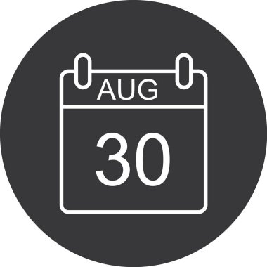 Takvim simgesinin vektör illüstrasyonu