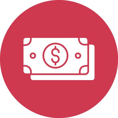 Dolar. Web simgesi basit illüstrasyon