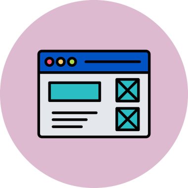 Web tarayıcı simgesi vektör illüstrasyonu