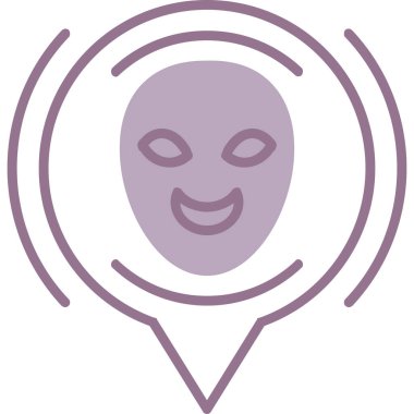 Yüz maskesi. Web simgesi vektör illüstrasyonu
