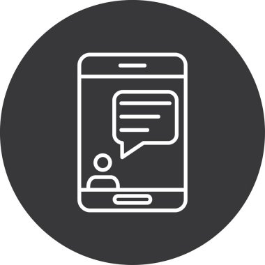 ileti ikonu vektör illüstrasyonu