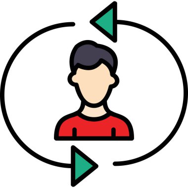 Sosyal medya simgesine sahip avatar adam