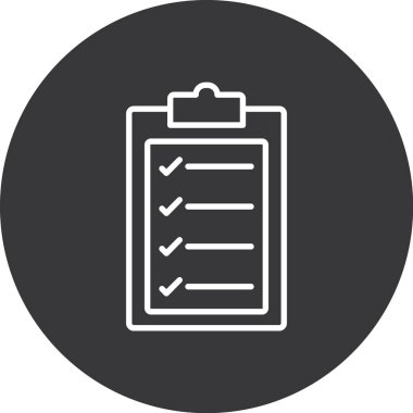 Yapılacaklar listesi web simgesi basit illüstrasyon