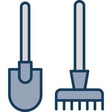 Süpürge simgesi, vektör illüstrasyonu