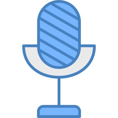 Mikrofon. Web simgesi basit illüstrasyon