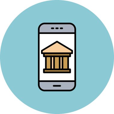 banka simgesi vektör illüstrasyonu