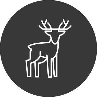 Geyik simge vektör çizim