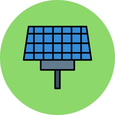 Çevre dostu güneş enerjisi simgesi