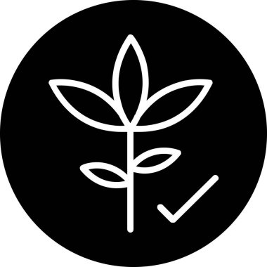 Bir bitki simgesinin vektör illüstrasyonu