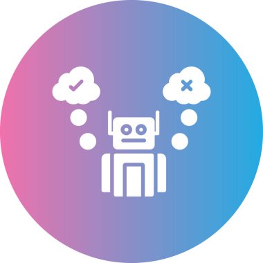 robot ikon vektör illüstrasyonu